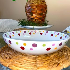 Pampered Chef Simple Additions Dots Large Bowl